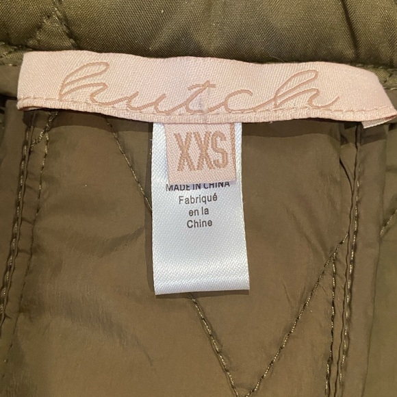 Anthropologie Hutch Linden Cropped Olive Green Puffer Vest - Picture 4 of 5